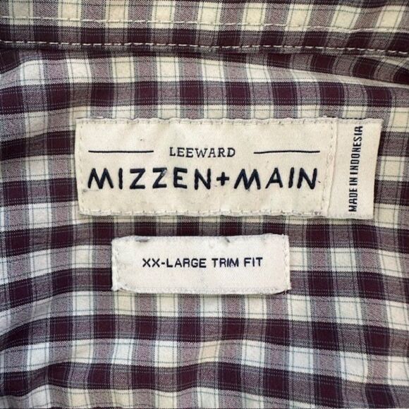 Mizzen+Main Leeward Malloy‎ Long Sleeve Men's Dress Shirt Size XXL-Trim - Picture 7 of 11